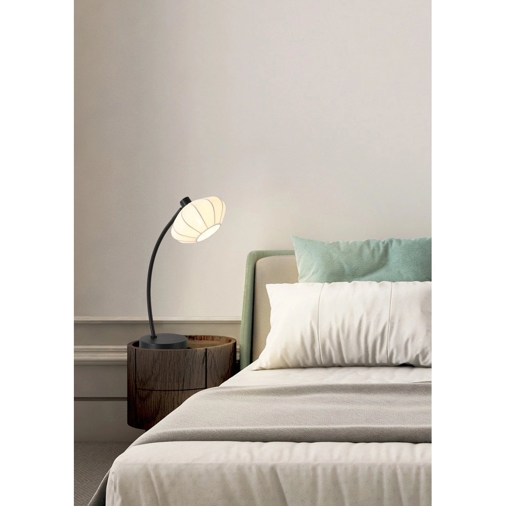 Lampe de table Radiant noir avec capuche Searchlight 5053423300894