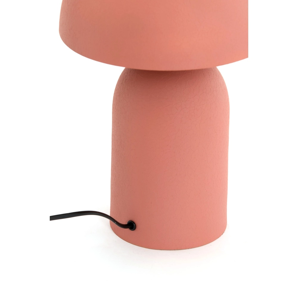 Lampe de table champignon Tolima Rose corail - Ø 23cm Light & Living 8717807807801