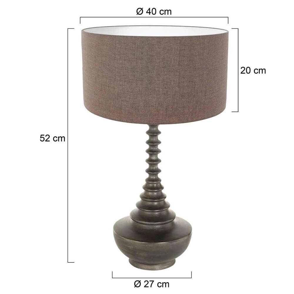 Lampe de table unique Bois avec capot gris Steinhauer 8712746172607