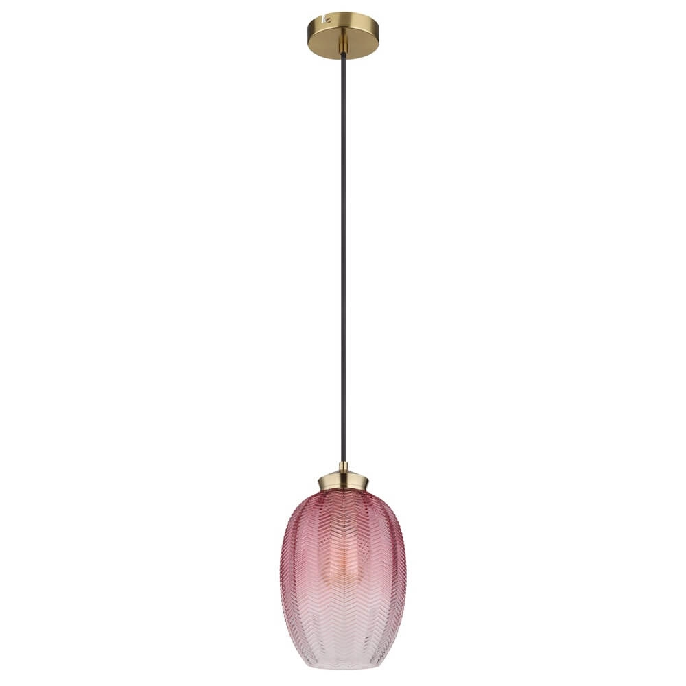 Suspension Jessica avec verre rose Ø 18cm Globo 9007371484119