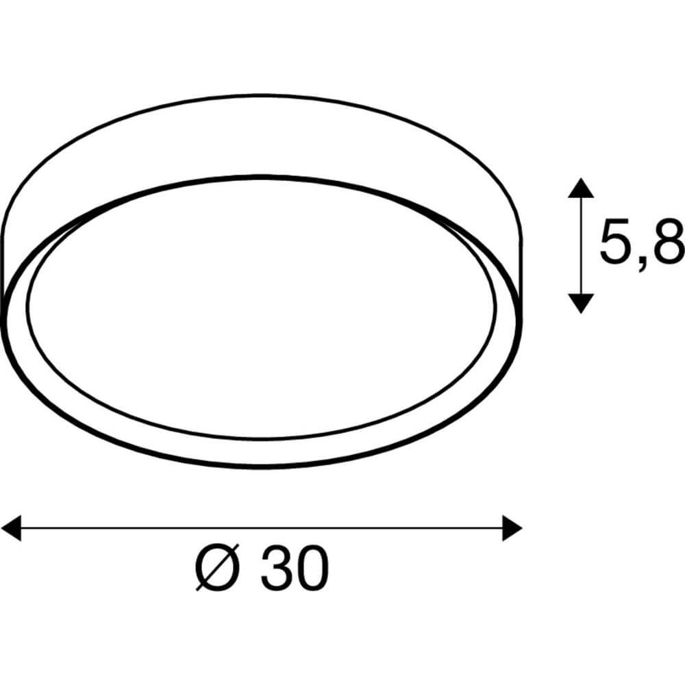 Plafonnier Decona 30 blanc Ø 30cm SLV 4024163298223