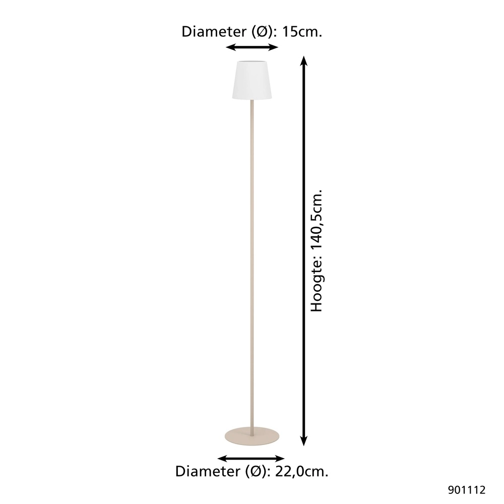 Lampe de pied Fiorana 140 cm - sable Eglo 9008606306923