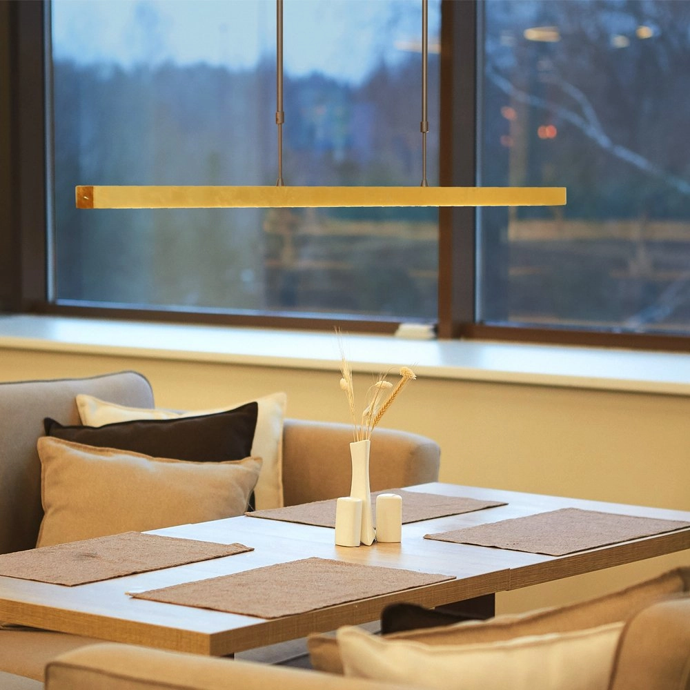 Lampe suspendue noire Real 3 avec de l'or 100cm Masterlight 8718121220468