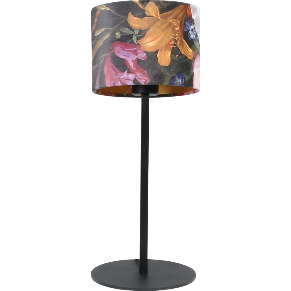 Lampe de table noire Venus avec abat-jour fleur Lampe de table noire Venus avec abat-jour fleur