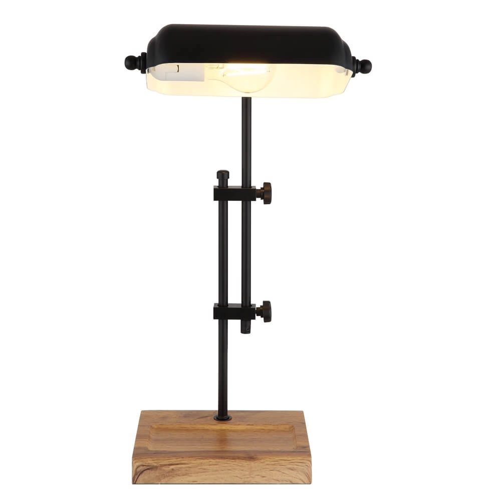 Lampe de bureau Marid bois avec noir Globo 9007371474103