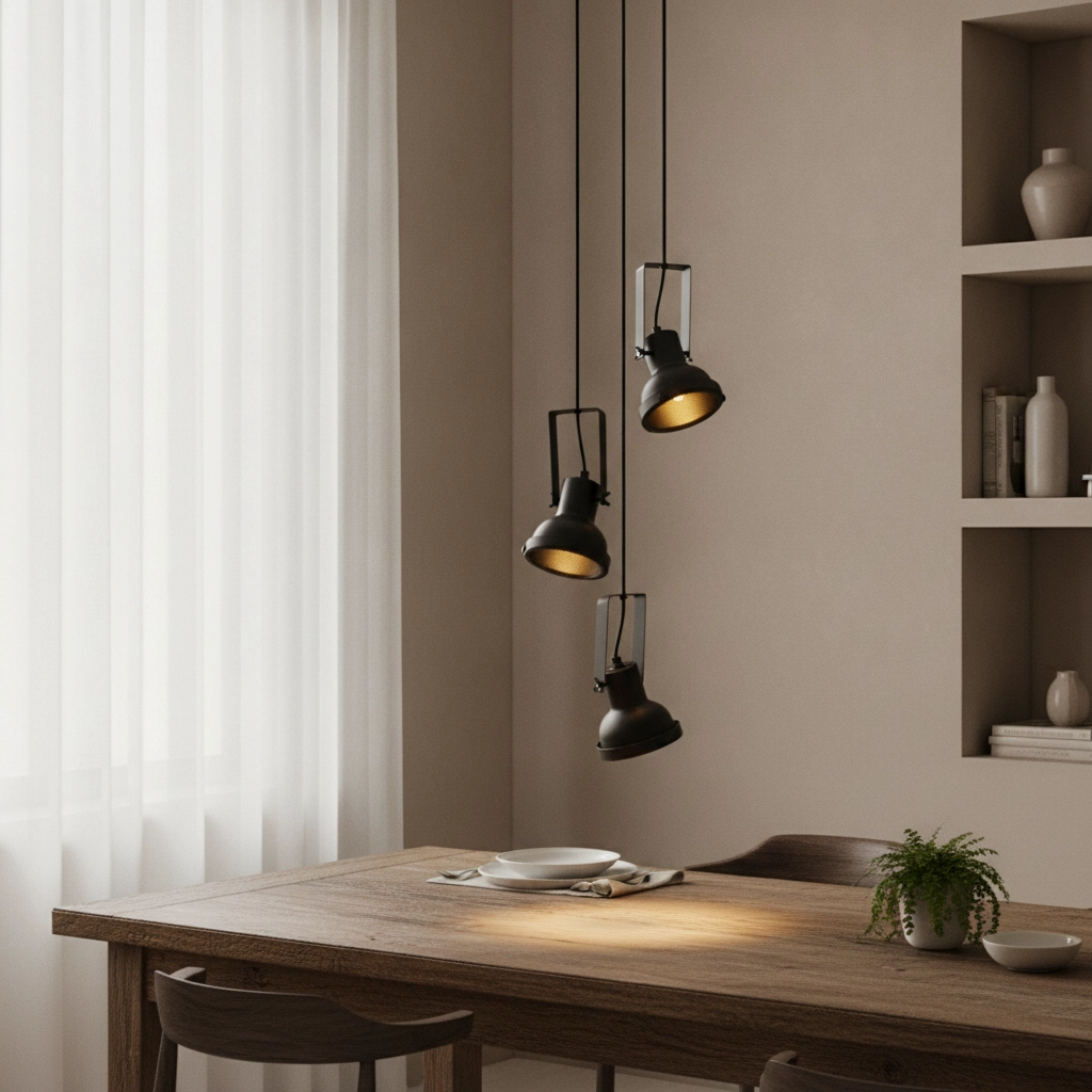 Suspension Ruvi 3 lumières noir