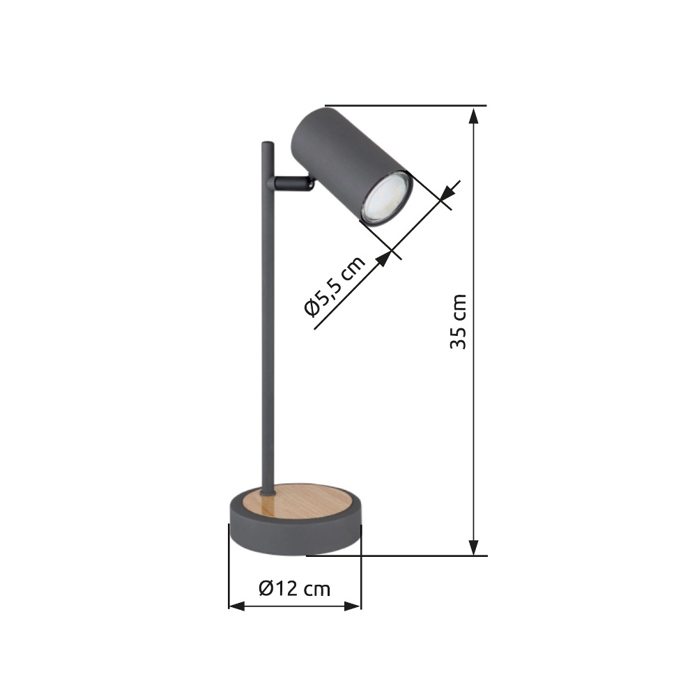 Lampe de table Robby Graphite Globo 9007371416837