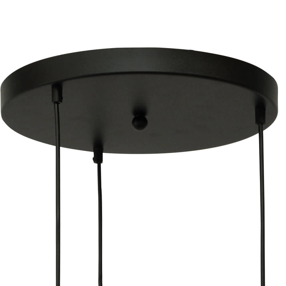 Lampe suspendue Vide Lazise Or 3 lumières avec noir Masterlight 8718121303062