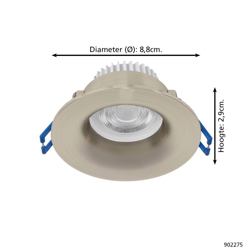 Spot encastré Salabate nickel Ø 8.8cm IP65 Eglo 9008606358878