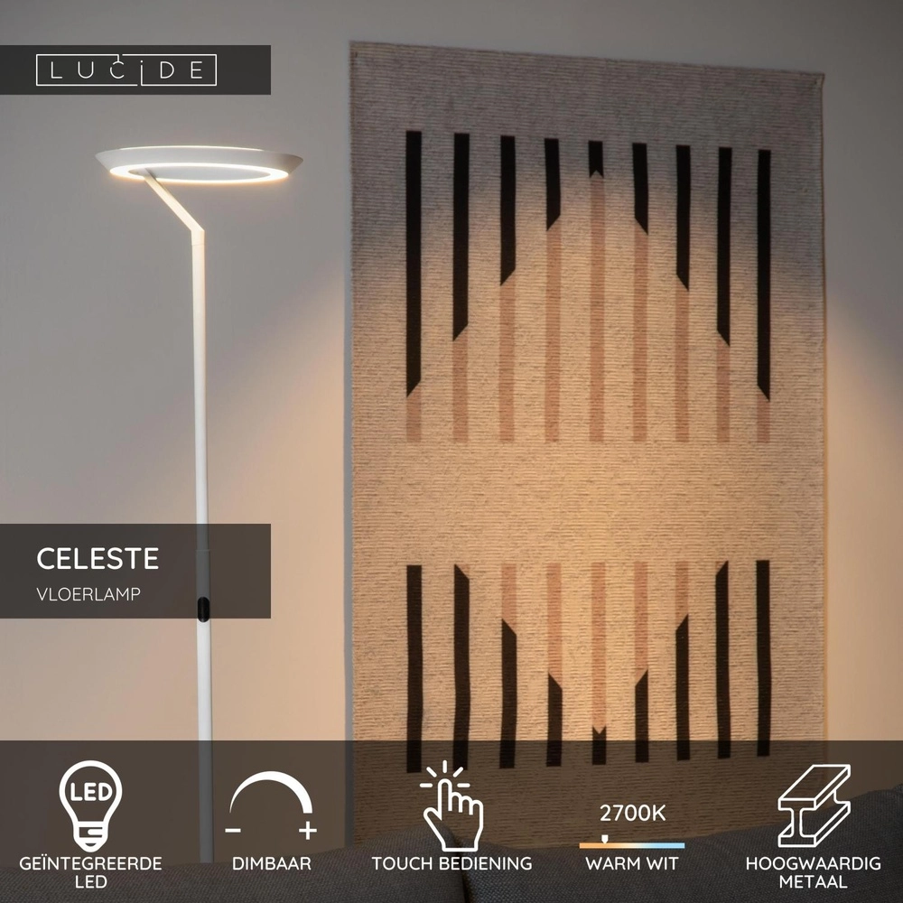 Lampadaire de conception Celeste blanc Ø 28cm Lucide 5411212031945