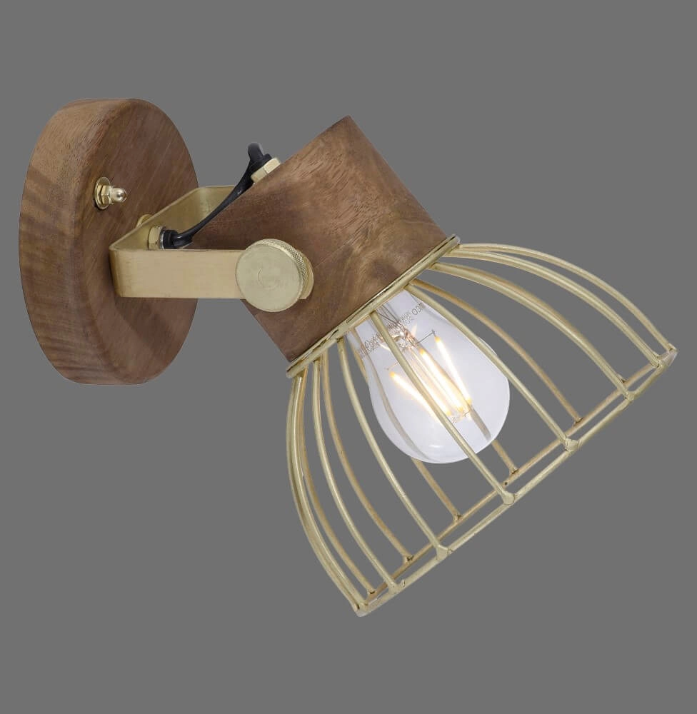 Applique Alami laiton marron Just Light 4043689976217