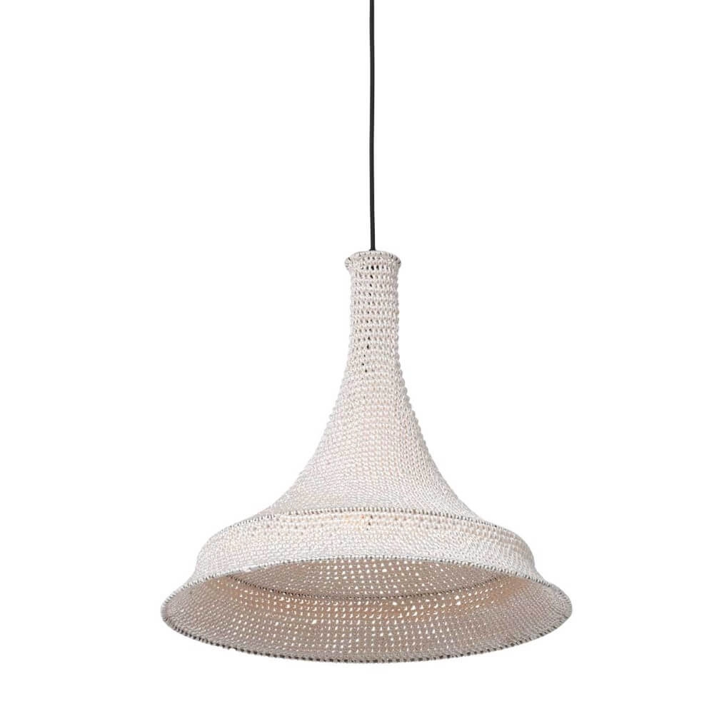 Lampe suspendue Ø 60cm Marrakesch de corde blanche