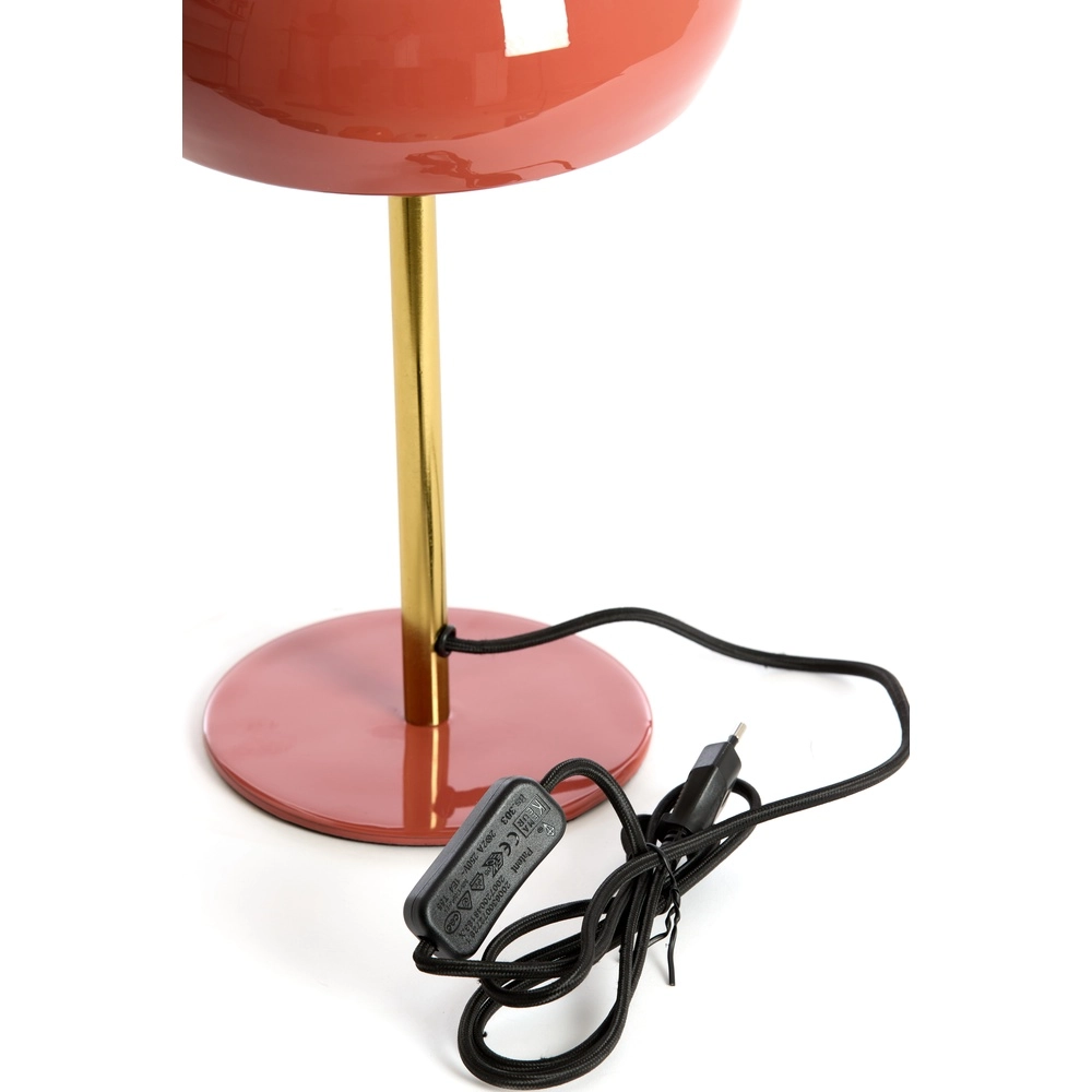 Lampe de table Surin Ø 22cm - corail brillant avec or Light & Living 8717807743420