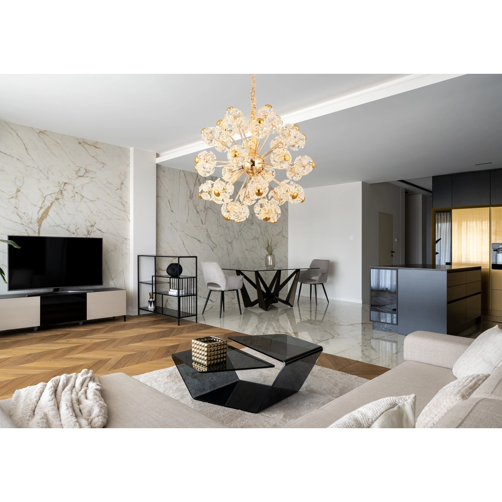 Lampe pendante dorée Floriella Ø 80cm Globo 9007371510559