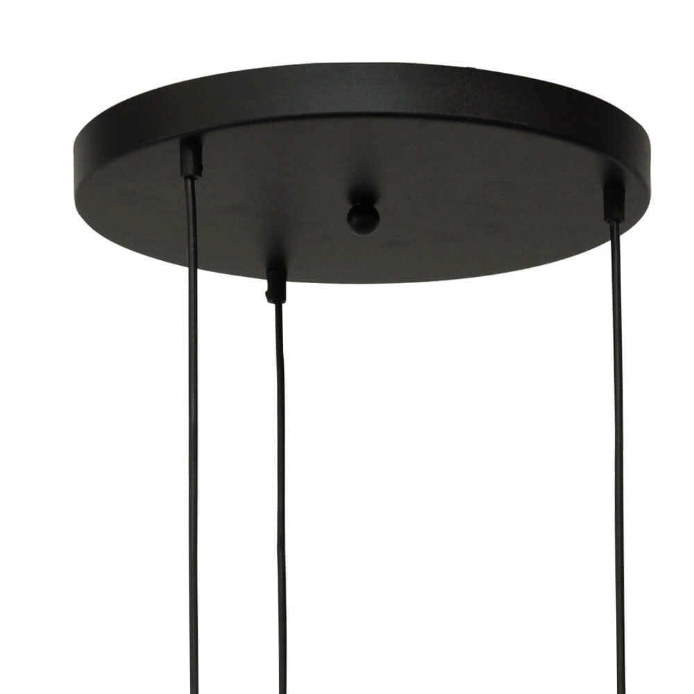 Lampe suspendue Vide Lazise 3x Ø 25cm noir Masterlight 8718121303543