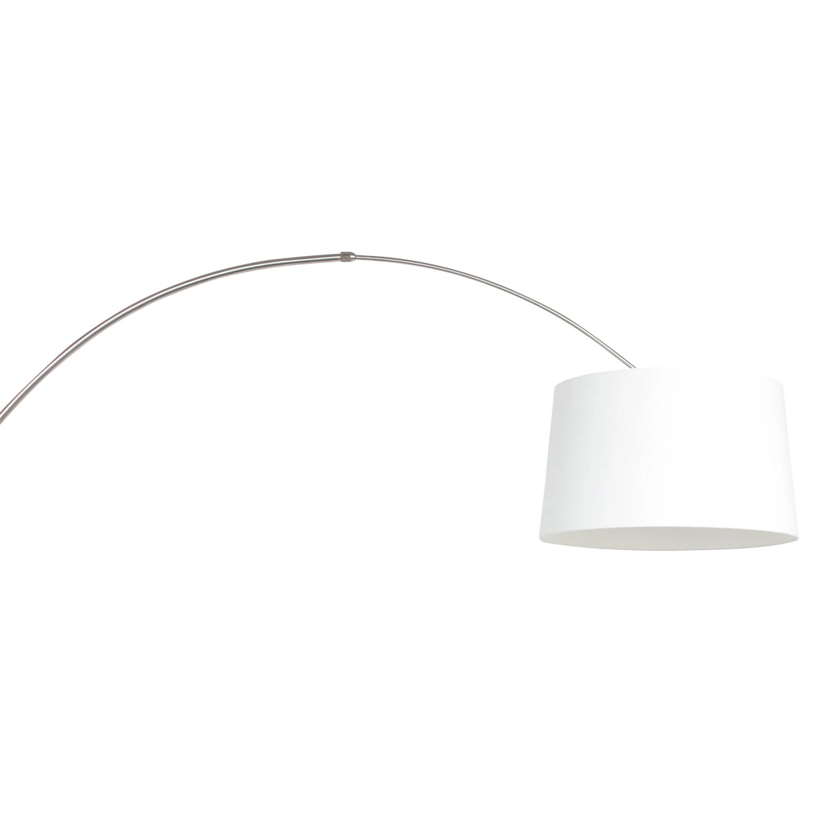 Lampe à arc murale Sparkled Acier inoxydable avec abat-jour blanc Steinhauer 8712746146684