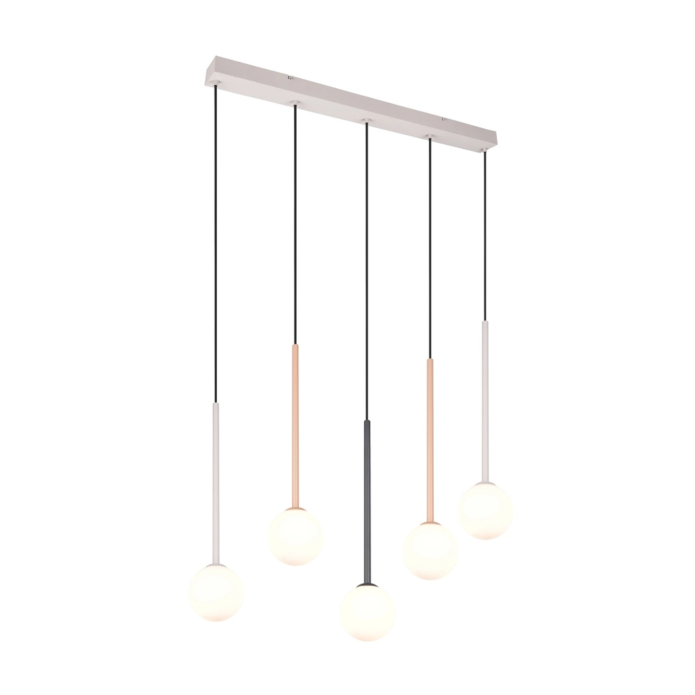 Lampe pendante de conception Firano Couleurs multiples à 5 lumières