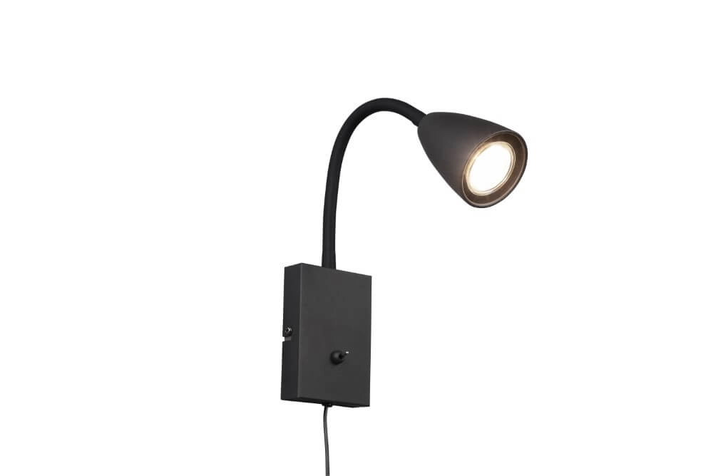 Lampe de lecture flexible Wanda Noir Trio 4017807524079