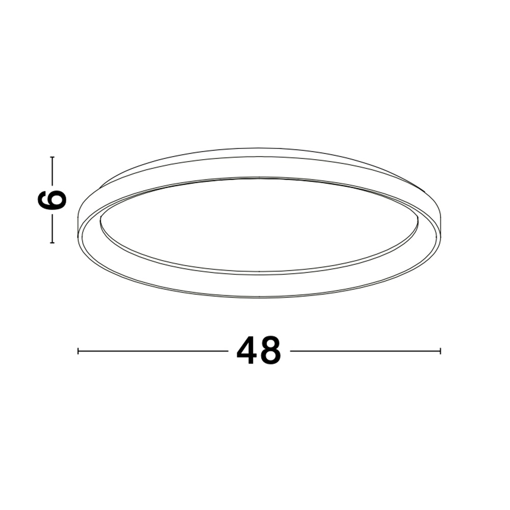 Plafonnier design Pertino Ø 48cm blanc Lyora 5212017445988