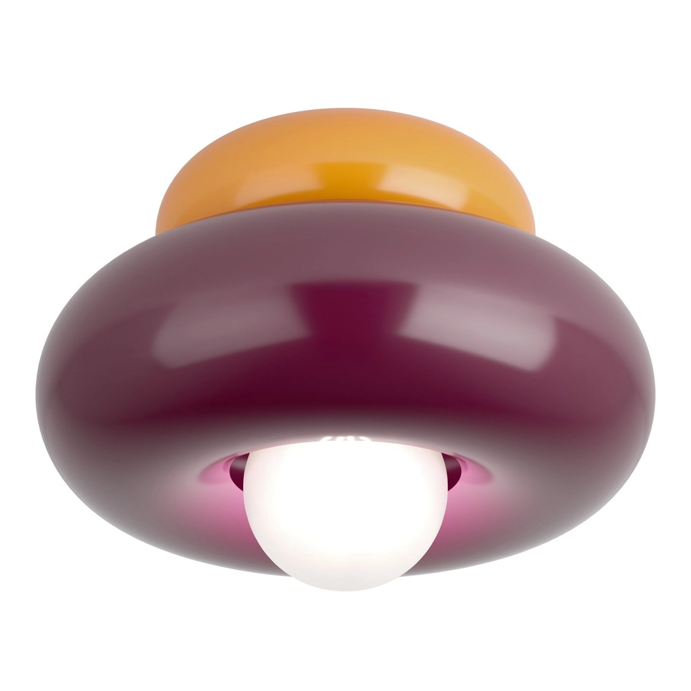 Lampe de plafond à design Torchiarolo Orange avec un rouge bordeaux