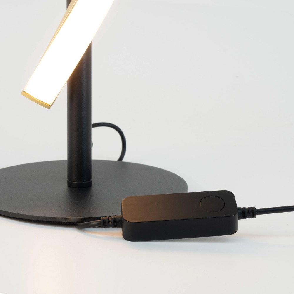 Lampe de table Conaprato noir avec or Eglo 9008606357376