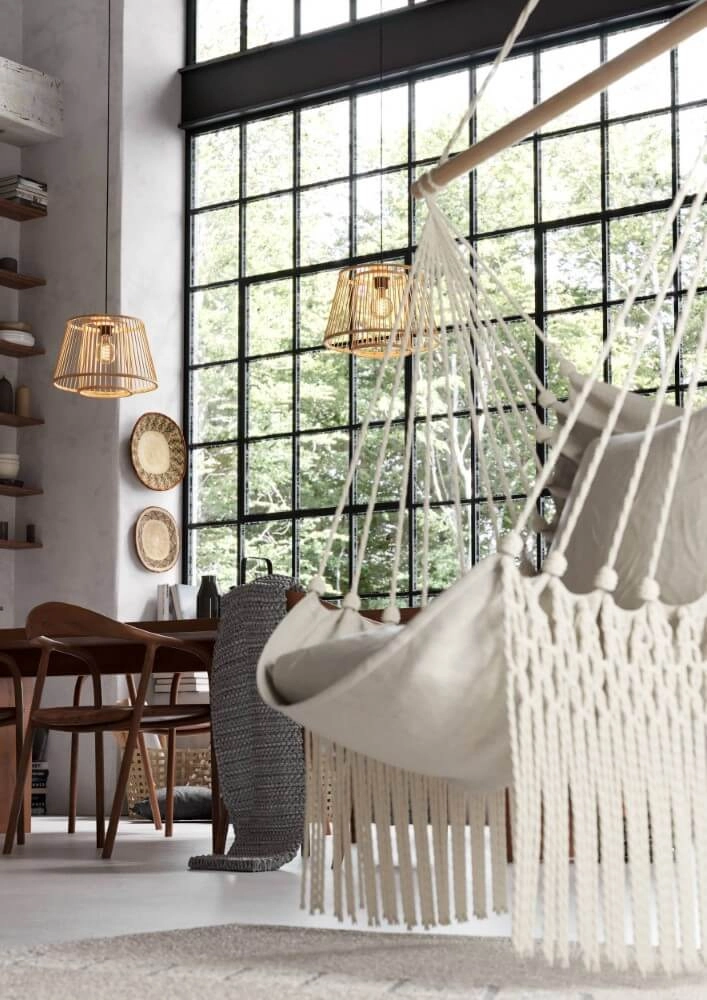 Lampe suspendue en bois Hykeham Ø 38 cm Eglo 9002759438524