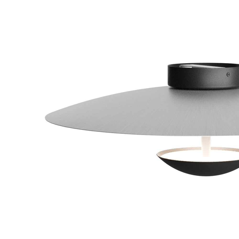 Lampe de plafond 16 cm Scala Ø 45cm noir avec du nickel Masterlight 8718121397436