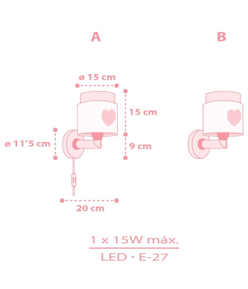 Applique chambre d'enfant Baby Dreams rose Dalber 8420406001890