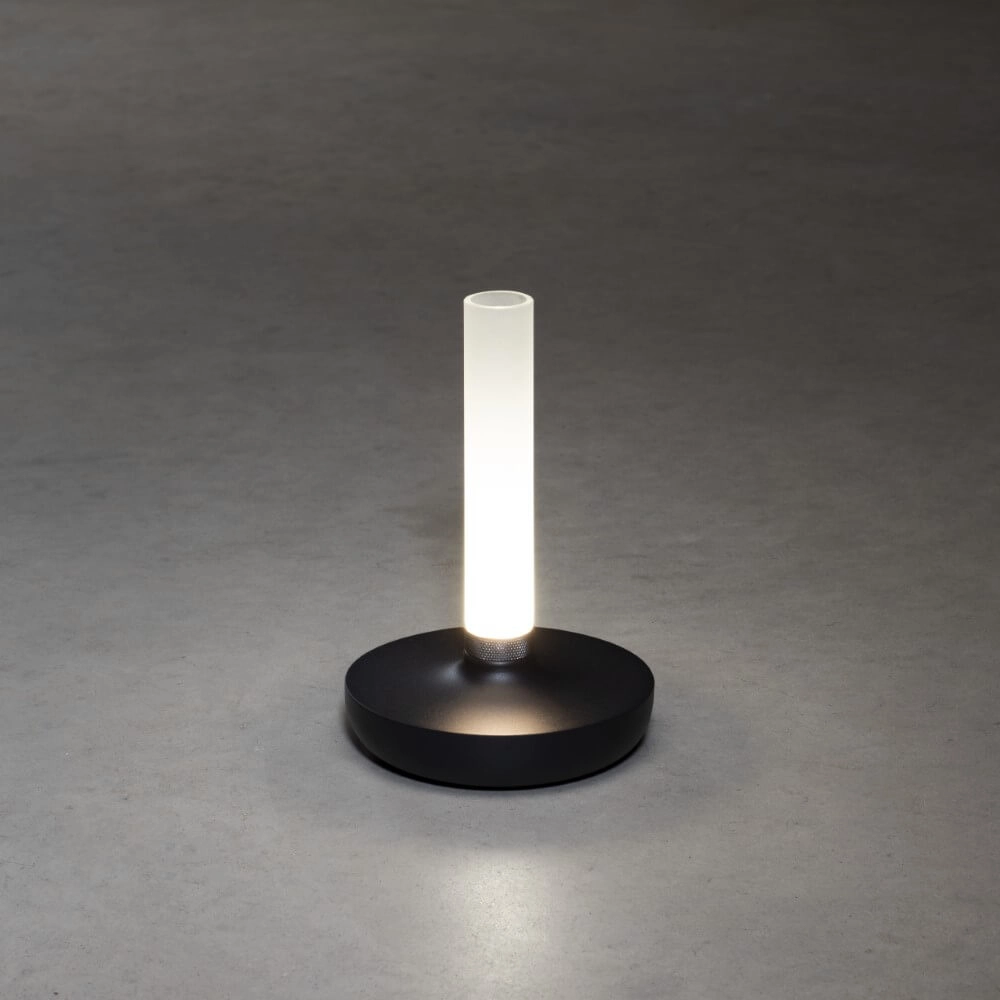 Lampe de table rechargeable Biarritz noir KonstSmide 7318308277530