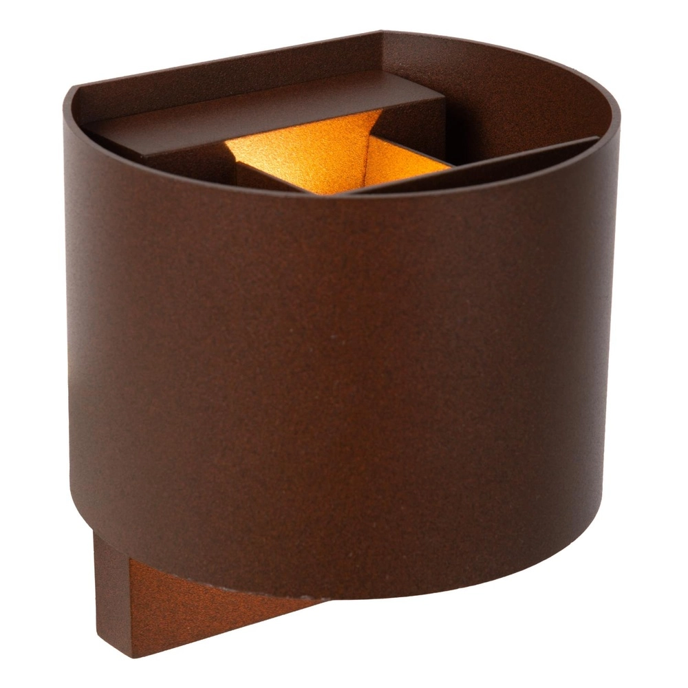 Lampe murale ronde Tadzio avec le capteur brun rouille Lucide 5411212690258