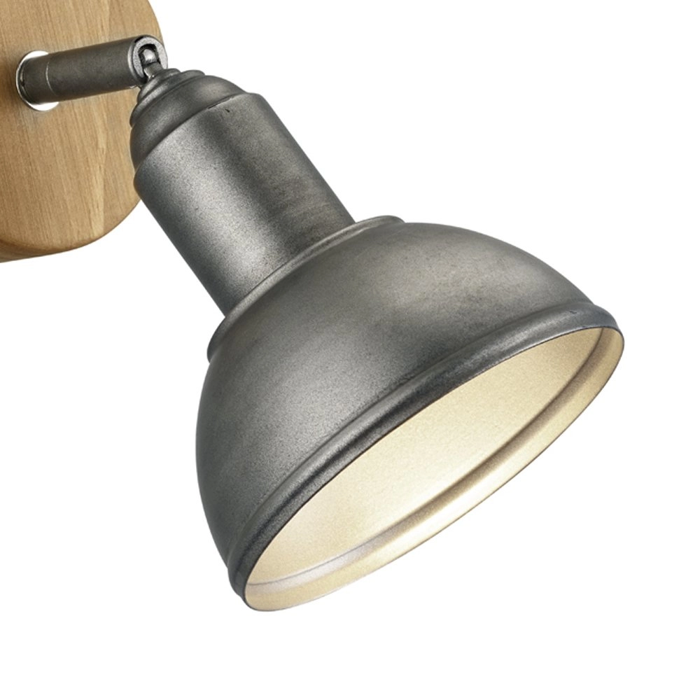 Applique en bois Delhi avec tache d'argent antique Trio 4017807430196