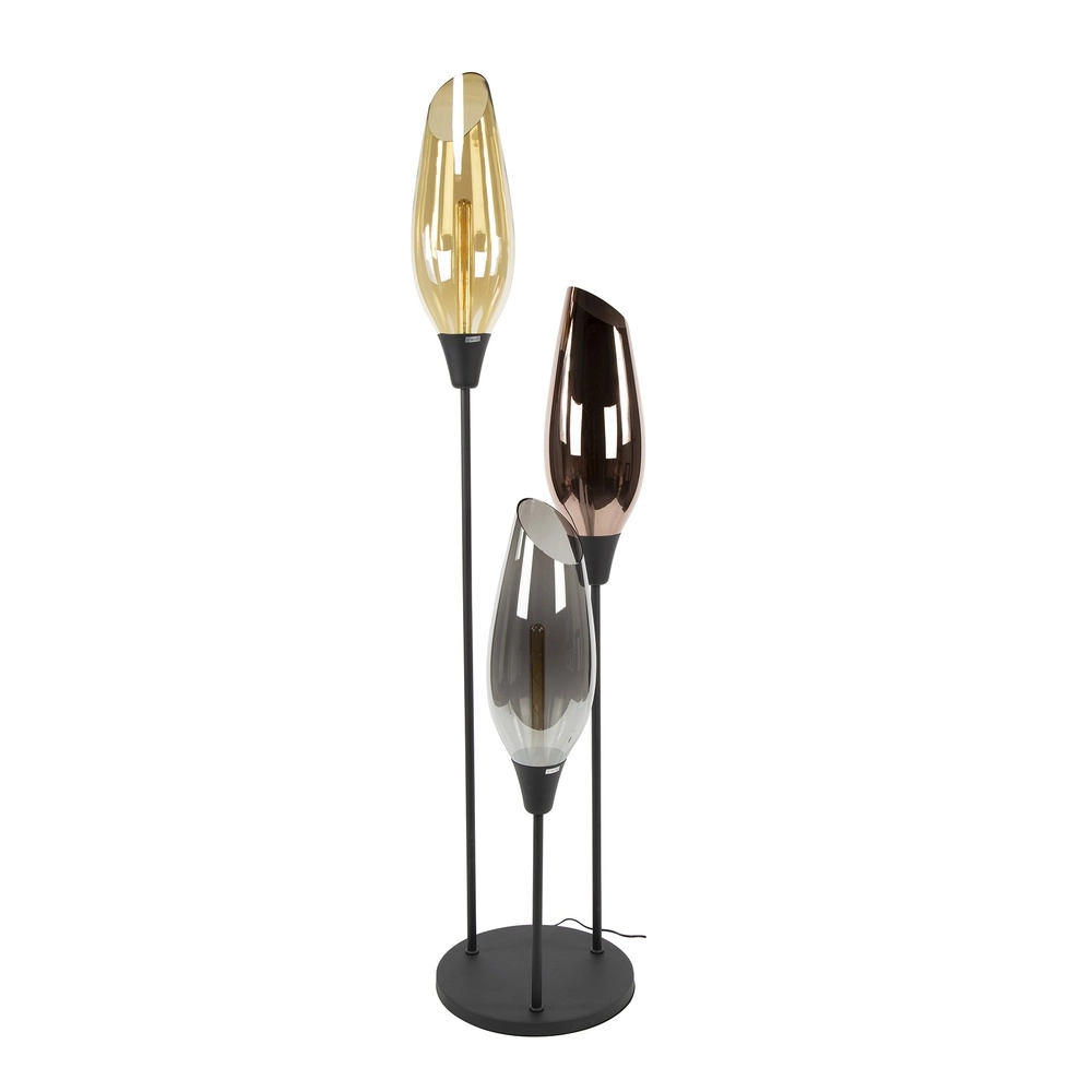 Lampe de pied en verre Cocoon 3x E27 - 168cm - verre XL Lyora 8716803511897