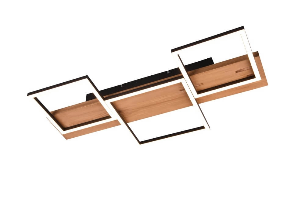 Plafonnier LED en bois Harper 3 lumières