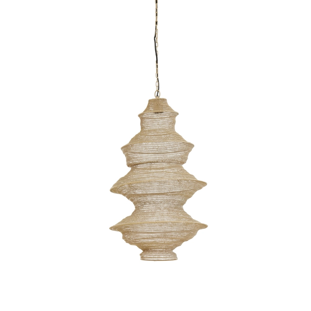 Lampe suspendue en filet métallique Nakisha Ø 40cm - sable