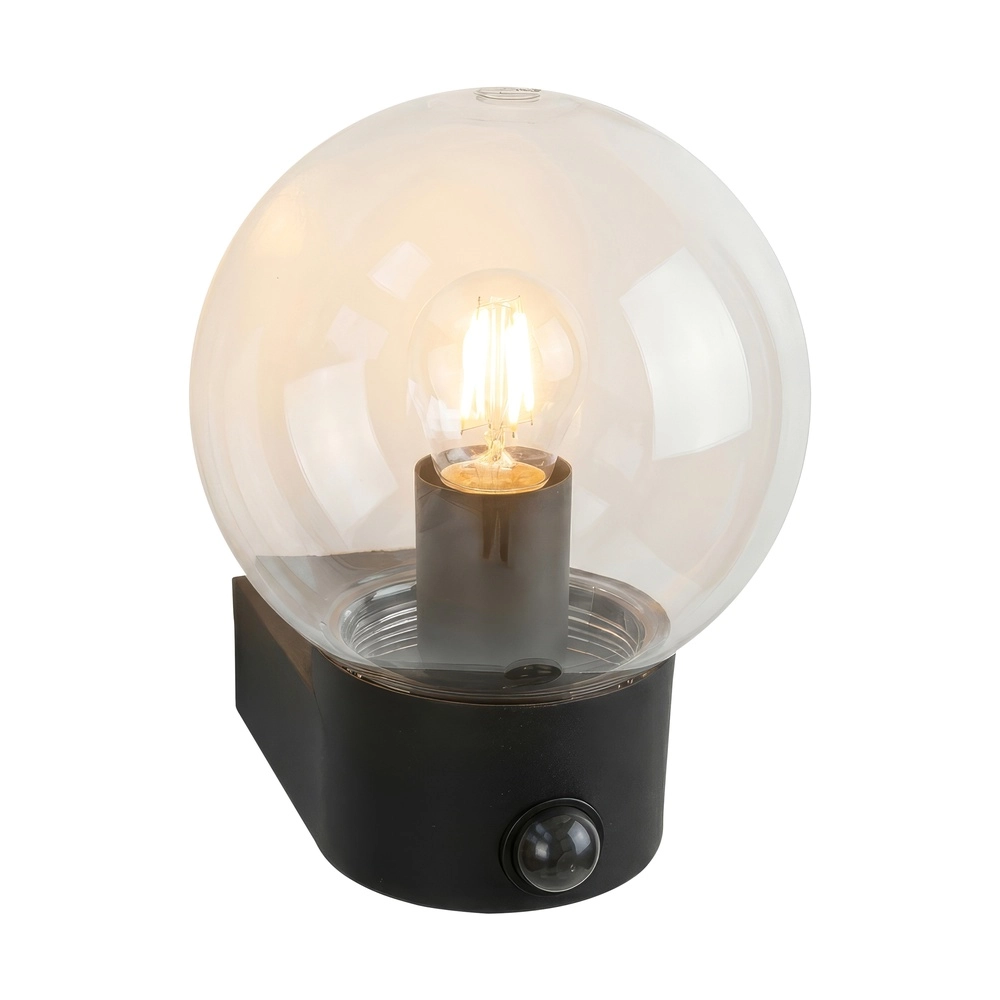 Ampoule de lampe murale Marina Noir avec capteur