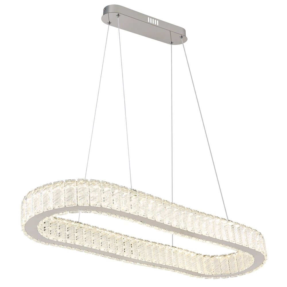 Lampe suspendue ovale Mucky Chrome