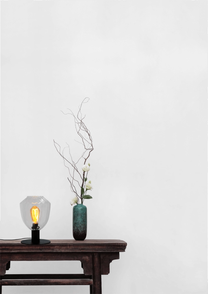 Lampe de table Porto avec verre clair Nicolette Masterlight 8718121271453