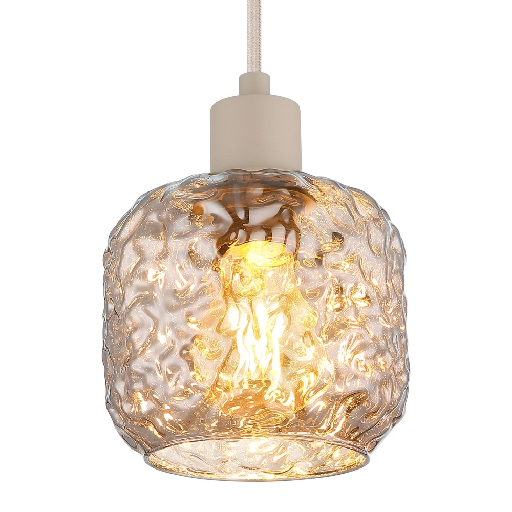Lampe suspendue Antonio brun sable Globo 9007371569724