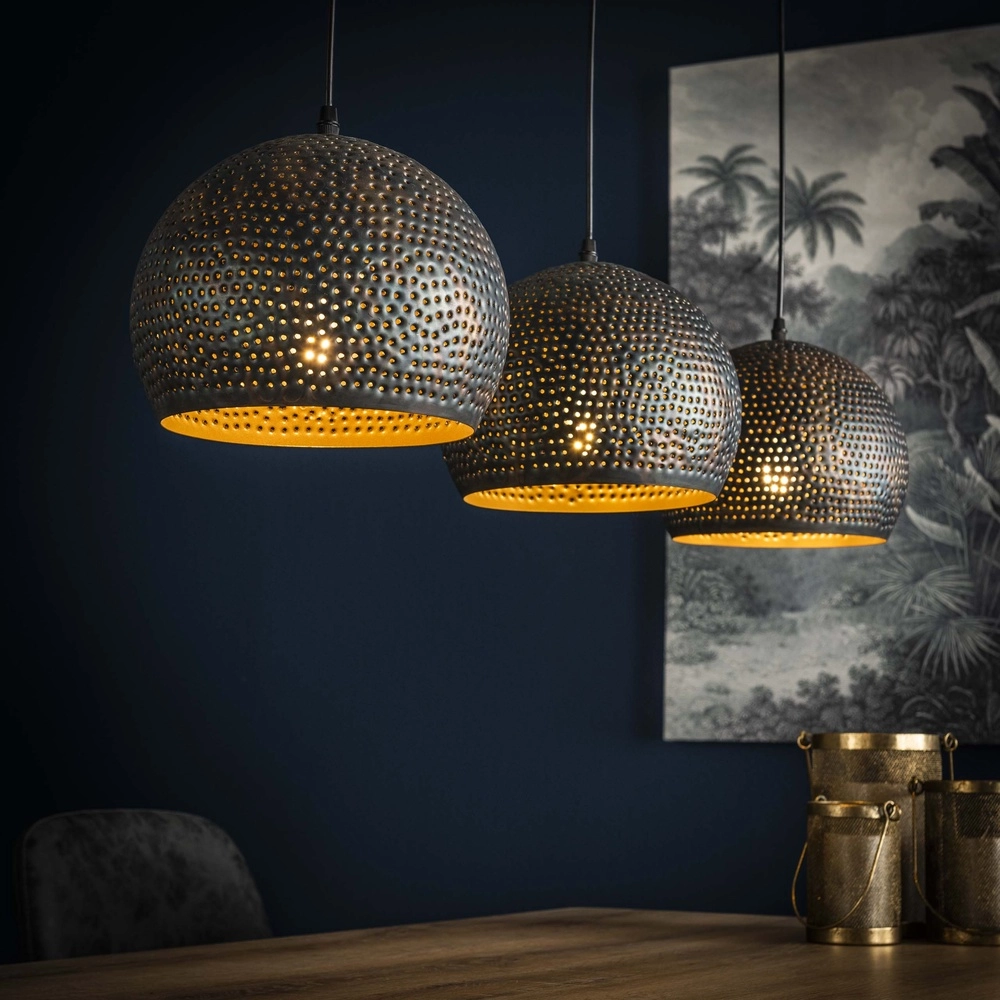 Lampe suspendue à trou Punch 3 boules Ø 25cm