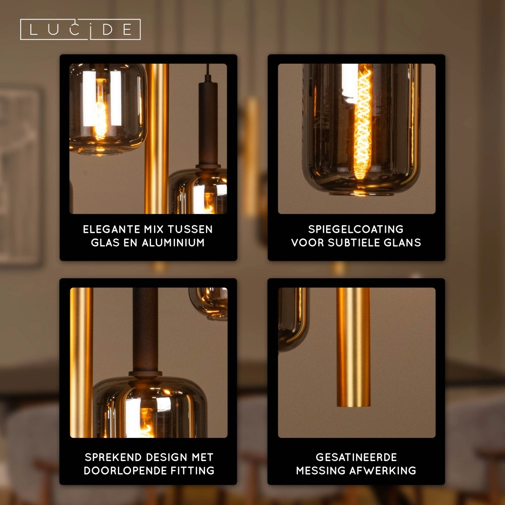 Lampe suspendue Joanet Or 6 lumières Lucide 5411212452931