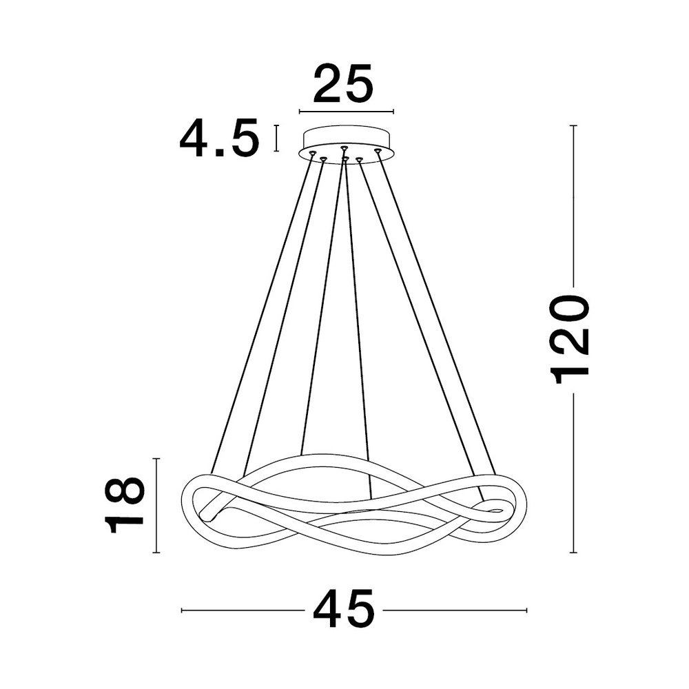 Suspension design Jinal noir Ø 45cm Lyora 5212017438720