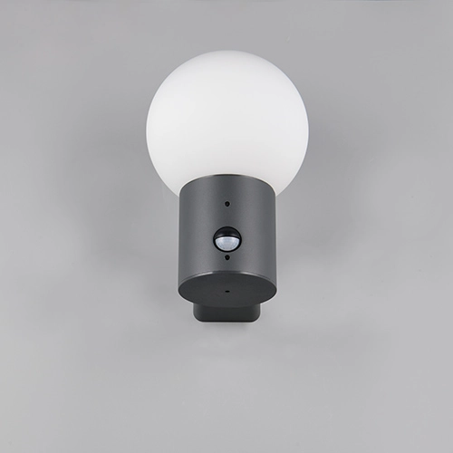 Lampe murale en sphérie Mures anthracite avec capteur Trio 4017807687200