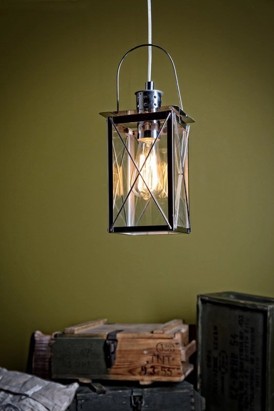 Lampe à suspension Vintage Square chrome Eglo 9002759492120