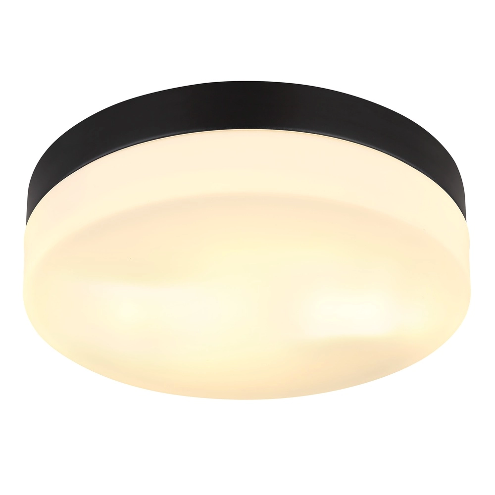 Conception de plafonds Vranos noir pour usage extérieur Ø 24cm