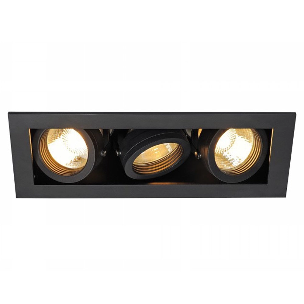 Spot encastrable Kadux 3 GU10 9 cm noir Spot encastrable Kadux 3 GU10 9 cm noir