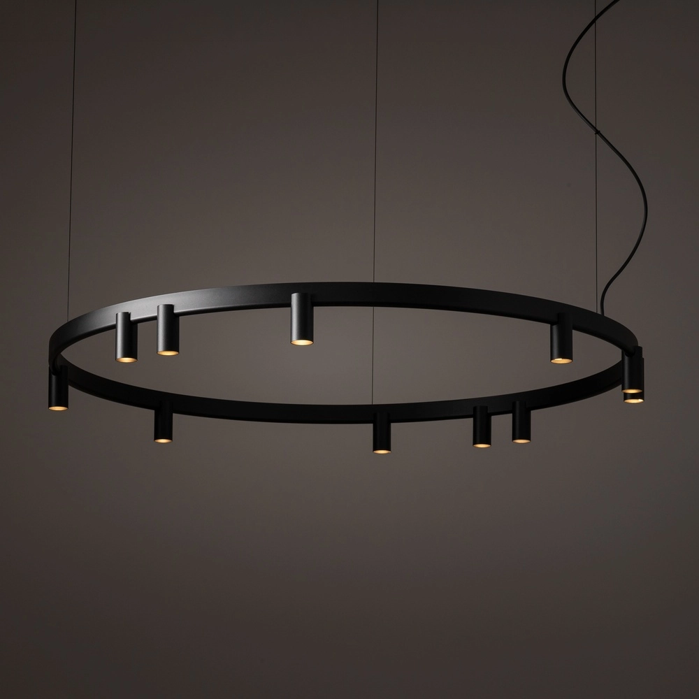 Lampe pendante de conception Fourty noir Ø 116cm Lyora 5903139122887