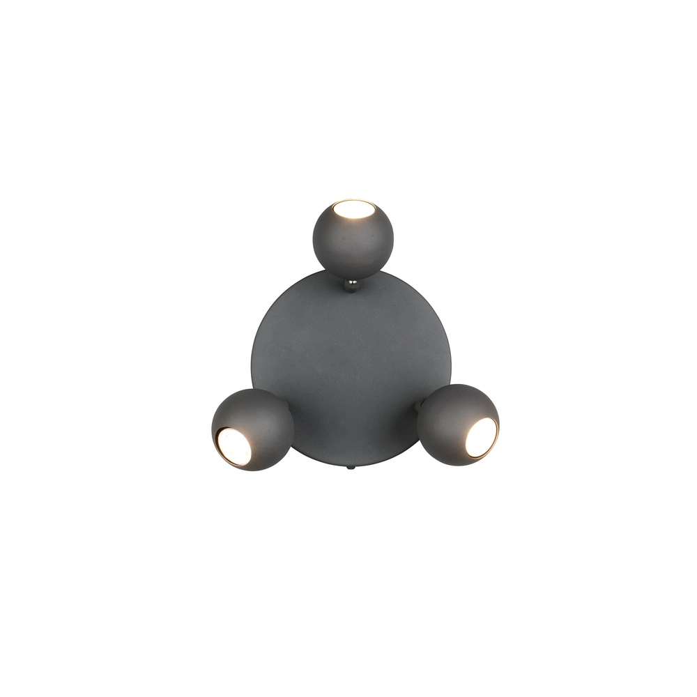 Emplacement monté en surface Enaro Anthracite à 3 lumières Trio 4017807701715