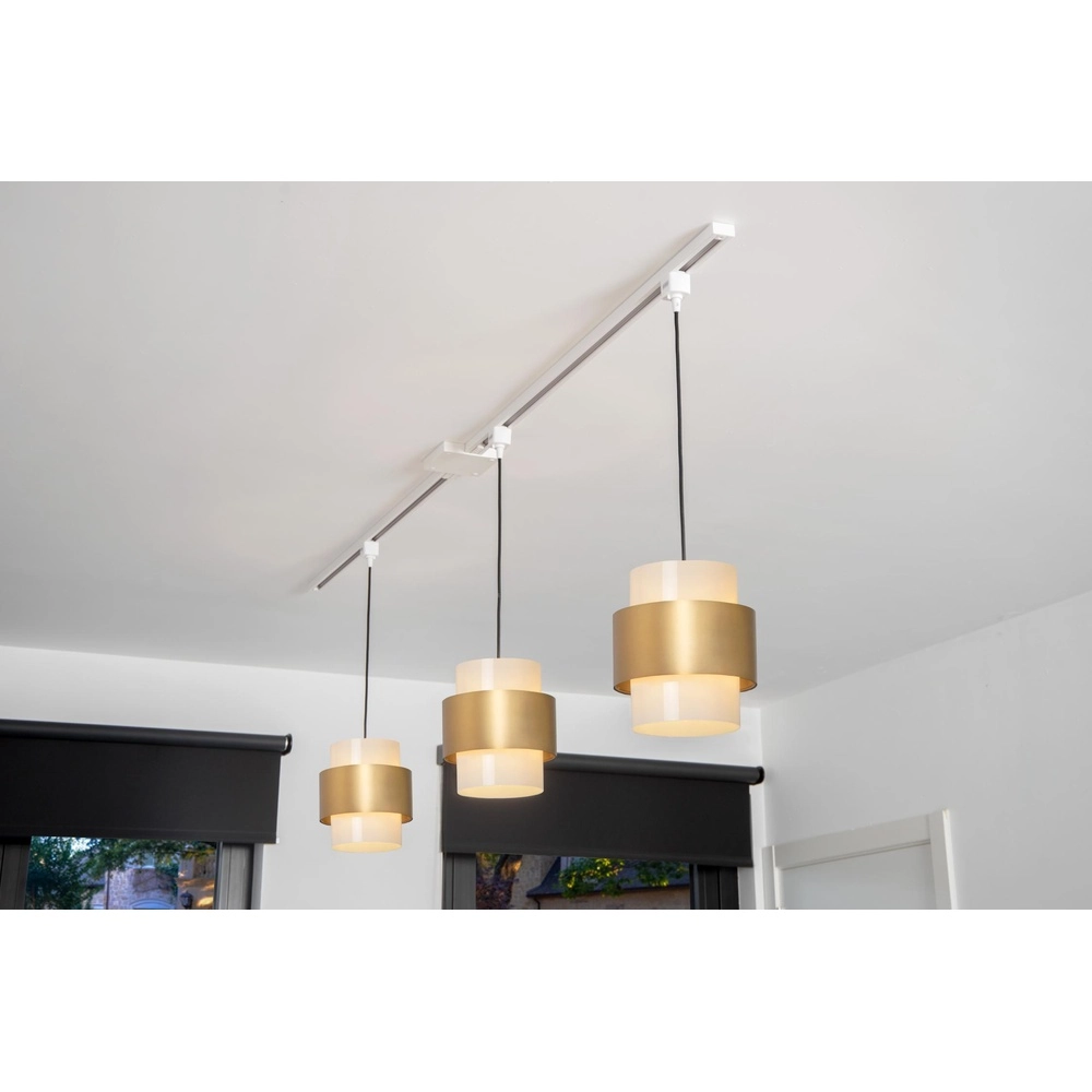 Adaptateur de lampe suspendue à rail Track Blanc monophasé