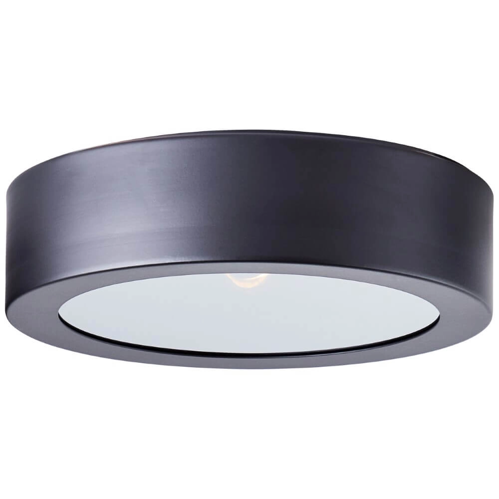Plafonnier noir Sandros Ø 23cm avec verre Plafonnier noir Sandros Ø 23cm avec verre