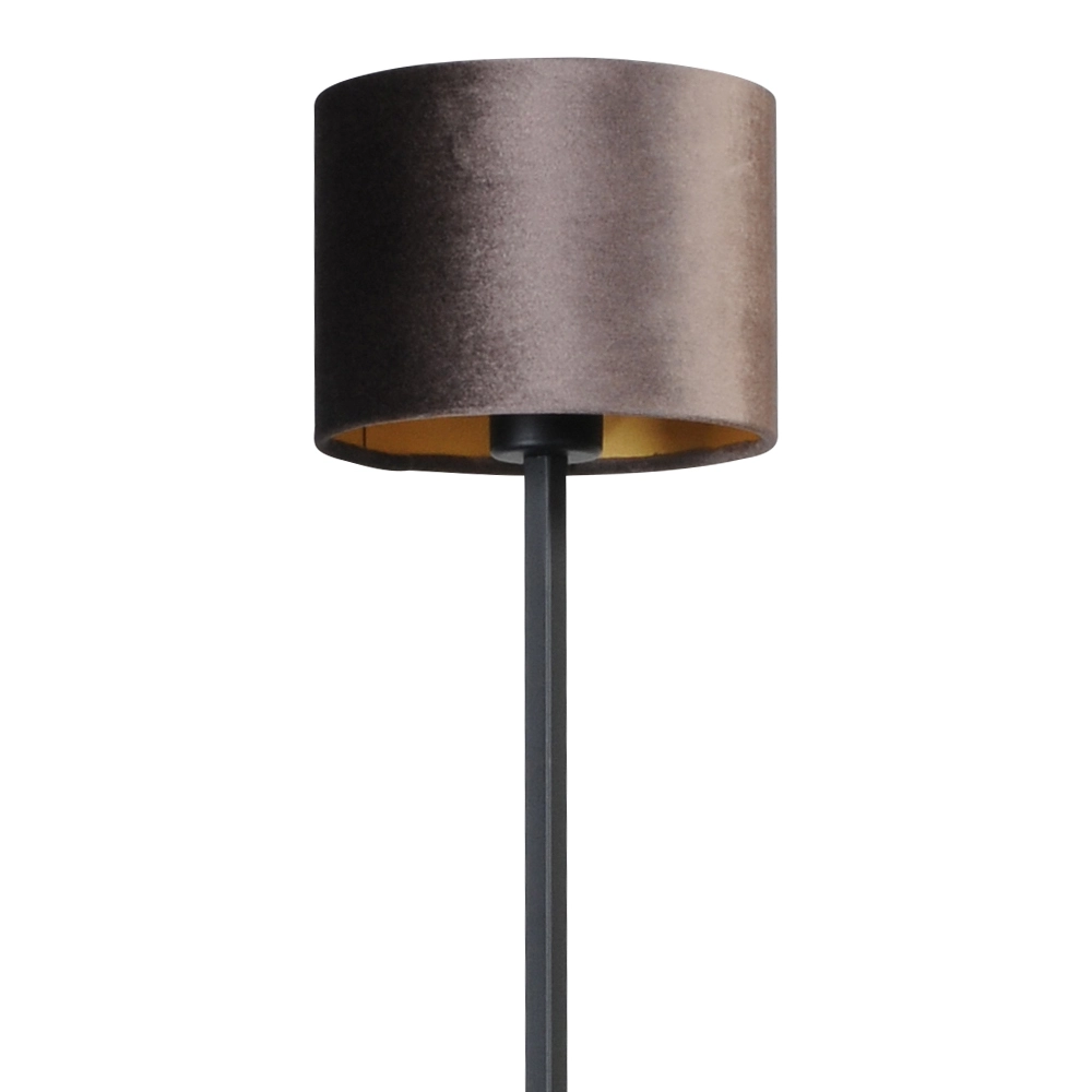 Lampadaire noir Venus 175cm avec abat-jour marron Masterlight 8718121204321